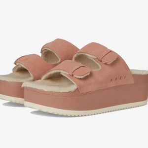 Reef Women's Pink Slide Platform Slippers Sz 10 NWT